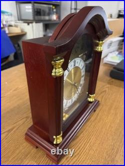 Bedford Redwood Mantel Clock w Chimes 8 inch