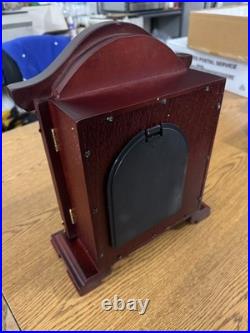 Bedford Redwood Mantel Clock w Chimes 8 inch