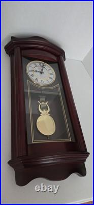 Bedford Wall Clock Collection Pendulum Westminster Chime Quartz Cherry Wood