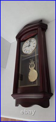 Bedford Wall Clock Collection Pendulum Westminster Chime Quartz Cherry Wood