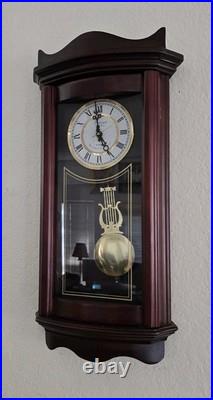 Bedford Wall Clock Collection Pendulum Westminster Chime Quartz Cherry Wood