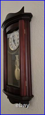 Bedford Wall Clock Collection Pendulum Westminster Chime Quartz Cherry Wood