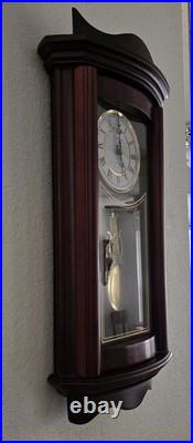 Bedford Wall Clock Collection Pendulum Westminster Chime Quartz Cherry Wood