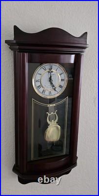 Bedford Wall Clock Collection Pendulum Westminster Chime Quartz Cherry Wood