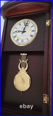 Bedford Wall Clock Collection Pendulum Westminster Chime Quartz Cherry Wood