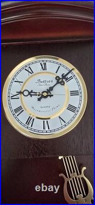 Bedford Wall Clock Collection Pendulum Westminster Chime Quartz Cherry Wood