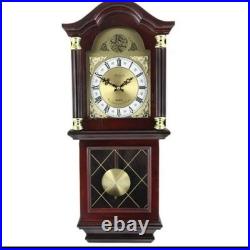 Bedford Westminster Chime Quartz Pendulum Wall Clock Roman Numerals 25 1/2