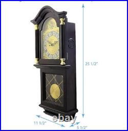 Bedford Westminster Chime Quartz Pendulum Wall Clock Roman Numerals 25 1/2