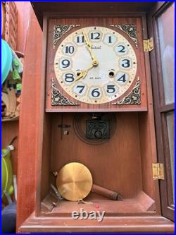 Bentima 31-Day Mechanical Westminster Chime Pendulum Wood Wall Clock