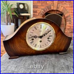 Bentima 8 Day Westminster Chime Mantel Clock German Serviced With Key