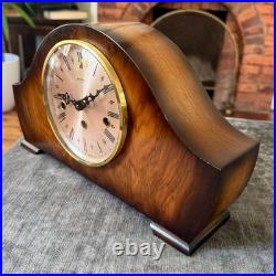 Bentima 8 Day Westminster Chime Mantel Clock German Serviced With Key