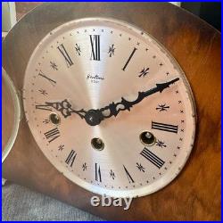 Bentima 8 Day Westminster Chime Mantel Clock German Serviced With Key