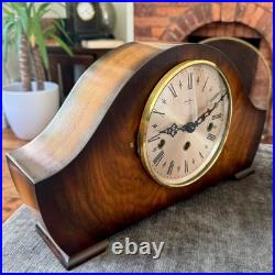 Bentima 8 Day Westminster Chime Mantel Clock German Serviced With Key
