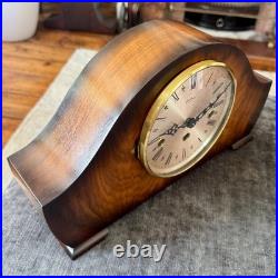 Bentima 8 Day Westminster Chime Mantel Clock German Serviced With Key