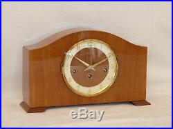 Bentima Hermle 8 Day Light Walnut Westminster Mantel Mantle Chime Clock