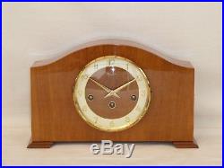 Bentima Hermle 8 Day Light Walnut Westminster Mantel Mantle Chime Clock