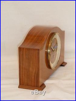 Bentima Hermle 8 Day Light Walnut Westminster Mantel Mantle Chime Clock