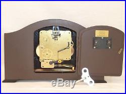 Bentima Hermle 8 Day Light Walnut Westminster Mantel Mantle Chime Clock