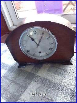Bentima Perivale British Art Decor Westminster Chime 8 Day Mantle Clock V G C