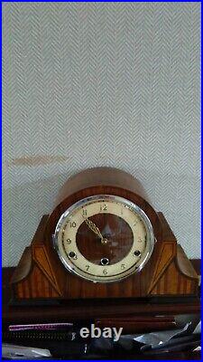 Bentima Perivale British Art Decor Westminster Chime 8 Day Mantle Clock V G C