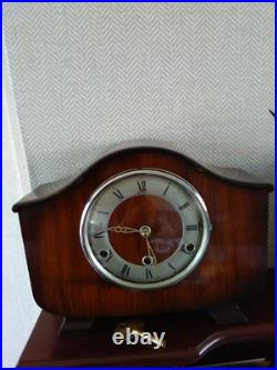 Bentima Perivale British Westminster Chime 8 Day Art Decor Mantle Clock V G C