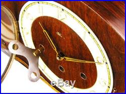 Big Beautiful Art Deco Kienzle Westminster Chiming Mantel Clock With Pendulum