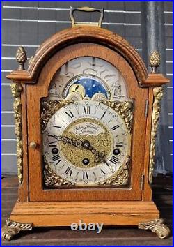 Bracket Clock Westminster Chime Hermle 1973 Rolling Moon Phase