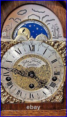 Bracket Clock Westminster Chime Hermle 1973 Rolling Moon Phase