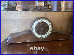 Brauckmann Long Mantle Clock. Solid Wood Cabinet, Wiesbaden, Germany