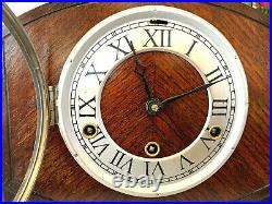 Brilliant Fully Restored 30s Westminster Chiming Antique mantel Clock German mov