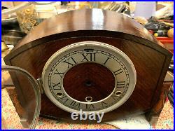 Brilliant Fully Restored 30s Westminster Chiming Antique mantel Clock German mov