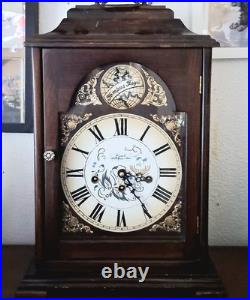 Bueatiful Vintage Wuersch Mantel Clock with Westminster Chimes With Key Running Bueatiful Vintage Wuersch Mantel Clock with Westminster Chimes With Key Running