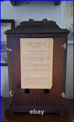 Bueatiful Vintage Wuersch Mantel Clock with Westminster Chimes With Key Running Bueatiful Vintage Wuersch Mantel Clock with Westminster Chimes With Key Running