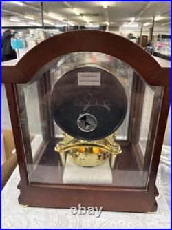 Bulova B1987 Bardwell Walnut Wood Chiming Anniversary Tabletop Mantel Clo