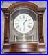 Bulova B1987 Bardwell Walnut Wood Chiming Anniversary Tabletop Mantel Clock