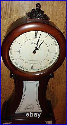 Bulova Breslaw C4436 Quartz Wall Clock Westminster Dual Chime Pendulum Wood Case