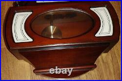 Bulova Breslaw C4436 Quartz Wall Clock Westminster Dual Chime Pendulum Wood Case