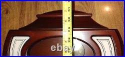 Bulova Breslaw C4436 Quartz Wall Clock Westminster Dual Chime Pendulum Wood Case