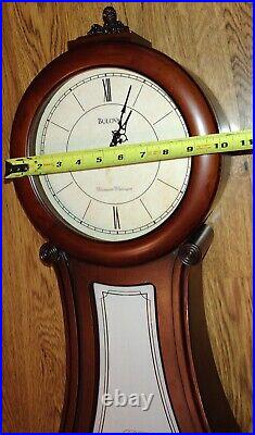 Bulova Breslaw C4436 Quartz Wall Clock Westminster Dual Chime Pendulum Wood Case