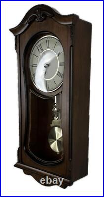 Bulova C3542 Cranbrook Westminster Triple Chime Clock Walnut Finish