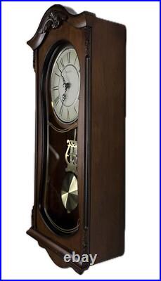 Bulova C3542 Cranbrook Westminster Triple Chime Clock Walnut Finish