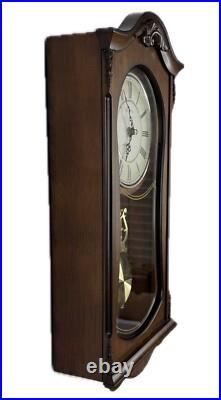 Bulova C3542 Cranbrook Westminster Triple Chime Clock Walnut Finish
