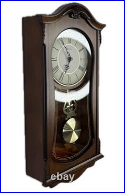 Bulova C3542 Cranbrook Westminster Triple Chime Clock Walnut Finish