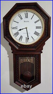 Bulova C4416 Regulator Wall Clock Westminister & Ave Maria Chime Germany 32.5