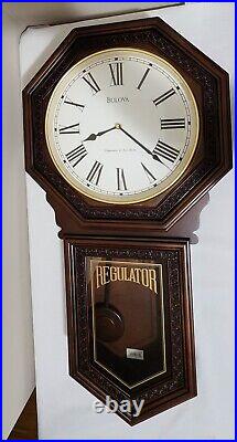 Bulova C4416 Regulator Wall Clock Westminister & Ave Maria Chime Germany 32.5