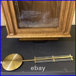 Bulova C4419 Manorcourt Pendulum Chime Wall Clock New In Box
