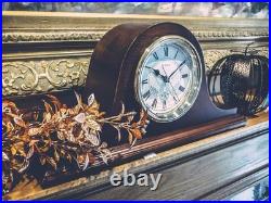 Bulova Chiming Mantel Clock Classic Mahogany Finish Westminster Melody Bulova Chiming Mantel Clock Classic Mahogany Finish Westminster Melody