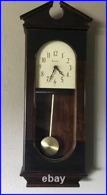 Bulova Chiming Wall Clock Quartz Movement! Works and Looks Great! Free Shipping Bulova Chiming Wall Clock Quartz Movement! Works and Looks Great! Free Shipping