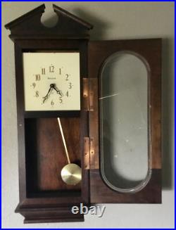 Bulova Chiming Wall Clock Quartz Movement! Works and Looks Great! Free Shipping Bulova Chiming Wall Clock Quartz Movement! Works and Looks Great! Free Shipping