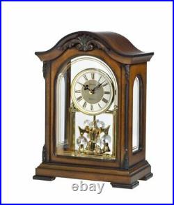 Bulova Durant Analog Quartz Solid Wood Case Pendulum Mantel Clock B1845